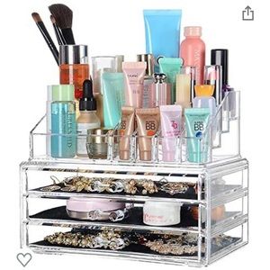 Acrylic Makeup Organizer (2 piece)